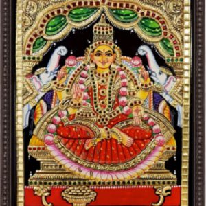 Divine Lakshmi Tanjore Painting with Frame