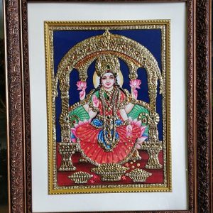 Traditional Lakshmi Tanjore Painting with Frame