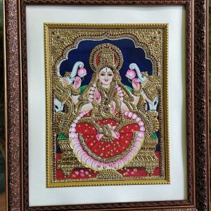 Lakshmi Tanjore Wall Art Painting with Frame