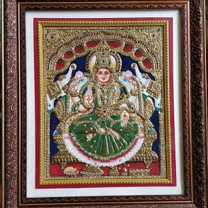 Lakshmi Goddess Tanjore Painting with Frame