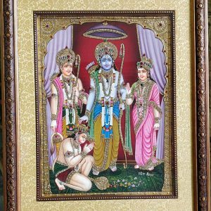 Ram Sita Lakshman Tanjore Painting With Frame