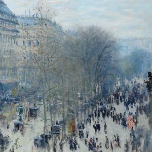 Capucines Boulevard Canvas Art Handpainted Painting on Canvas Wall Art Painting (Without Frame)