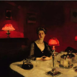 Dinner Table Night Canvas Handpainted Painting on Canvas Wall Art Painting (Without Frame)