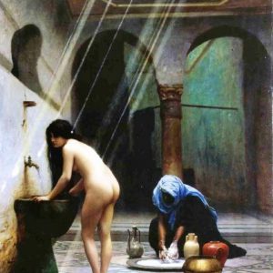 Moorish bath canvas art Handpainted Painting on Canvas Wall Art Painting (Without Frame)