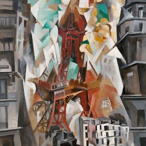 Red Tower Canvas Painting Handpainted on Canvas Wall Art Painting (Without Frame)