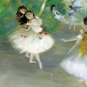 Canvas Wall Art Dancers Handpainted Painting on Canvas (Without Frame)