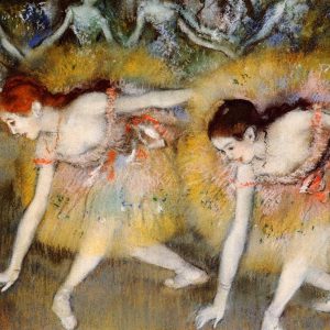 Ballerinas Canvas Art Dancers Handpainted Painting on Canvas Wall Art Painting (Without Frame)