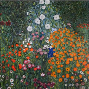 Handpainted Flower Garden Art Painting on Canvas Wall Art Painting (Without Frame)