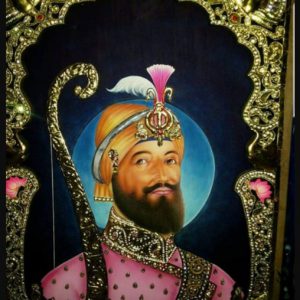 Guru Gobind Singh Art Tanjore Painting With Frame