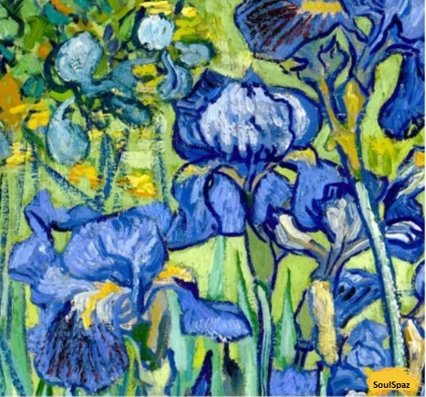 Irises Handpainted Painting on Canvas Wall Art Painting (Without Frame ...