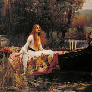 Lady of Shalott Canvas Handpainted Painting on Canvas Wall Art Painting (Without Frame)