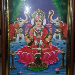 Goddess Lakshmi Artwork Tanjore Painting With Frame