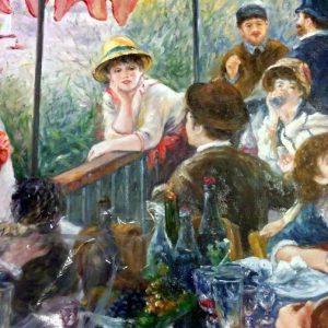 Handpainted Luncheon Boating Party Painting on Canvas Wall Art Painting (Without Frame)