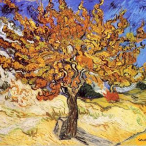 Mulberry Tree Canvas Art Handpainted Painting on Canvas Wall Art Painting (Without Frame)