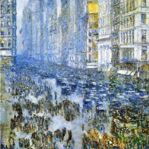 Winter Fifth Avenue Painting Handpainted on Canvas Wall Art Painting (Without Frame)
