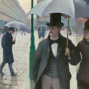 PARIS STREET RAINY Painting Handpainted on Canvas Wall Art Painting (Without Frame)