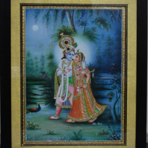Radha Krishan Tanjore Art Painting With Frame