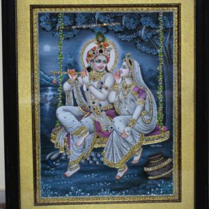 Radha Krishna Tanjore Painting With Frame