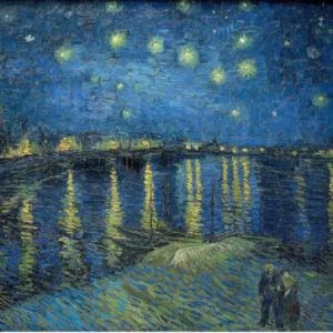 Starry Night Canvas Art Handpainted Painting on Canvas Wall Art Painting (Without Frame)