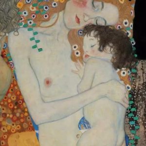 Handpainted Three Ages Painting on Canvas Wall Art (Without Frame)