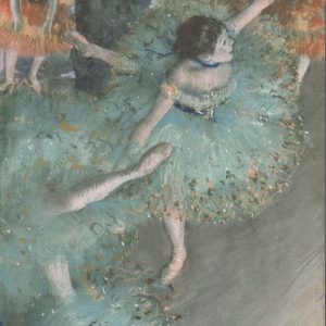 Green Dancer Canvas Art Handpainted Painting on Canvas Wall Art Painting (Without Frame)