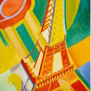 Eiffel Tower Canvas Art Handpainted Painting on Canvas Wall Art Painting (Without Frame)