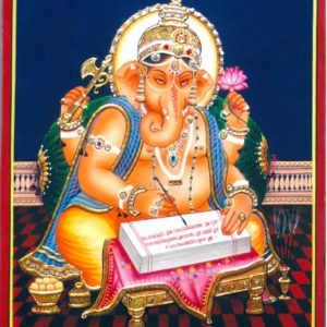 Ganesh Tanjore Wall Art Painting With Frame