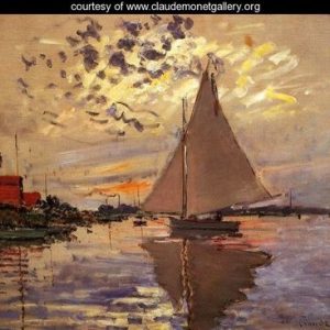 Sailboat at Gennevilliers Art Handpainted Painting on Canvas Wall Art Painting (Without Frame)