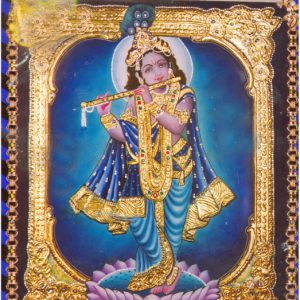 Shree Krishna Tanjore Art Painting With Frame