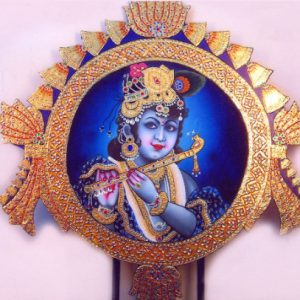 Shree Krishna Tanjore Art Painting With Frame