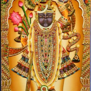 Shreenathji Tanjore Art Painting With Frame