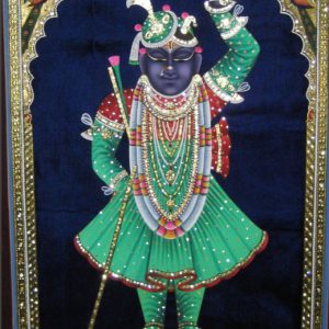 Shreenathji Tanjore Painting Masterpiece With Frame