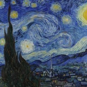 Starry Night Canvas Art Handpainted Painting on Canvas (Without Frame)