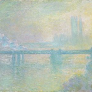 Charing Cross Bridge London Painting Handpainted on Canvas Wall Art Painting (Without Frame)