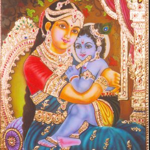 Ladoo Gopal Tanjore Art Painting With Frame
