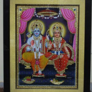 Shree Ram Sita Tanjore Art Painting With Frame