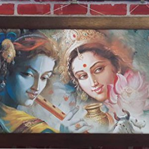Radha Krishna Canvas Art Painting Poster And Print On Canvas With Frame