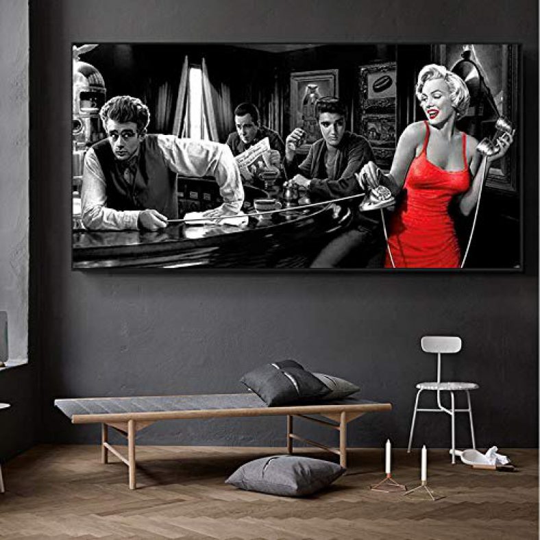 James Dean Marilyn Monroe Elvis Presley Canvas Paintings Posters and