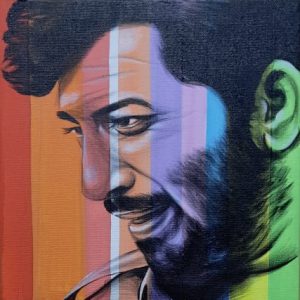 Amjad Khan Canvas Portrait On Canvas Without Frame