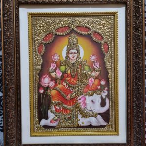 Lakshmi Tanjore Painting Wall Art with Frame