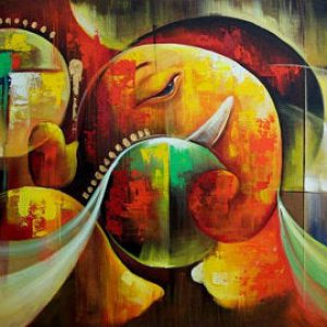 Limited Edition Ganesh Vandana Handpainted Art Painting