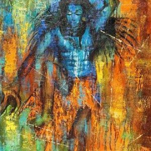 Shiv Tandav Art Painting Handpainted Canvas Painting Masterpiece