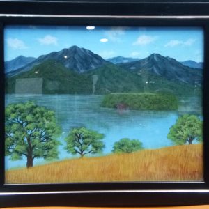 Mountain Forest Scenery Painting Landscape Canvas Painting A With Frame 25cm X 30cm