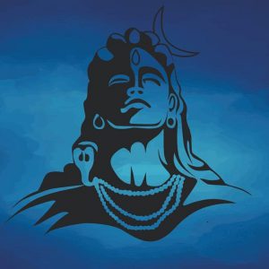 Sacred Lord Shiva Canvas Print Poster Without Frame
