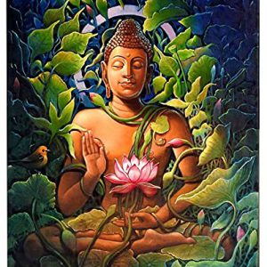 Buddha Meditation Canvas Art Handpainted Painting Unframed