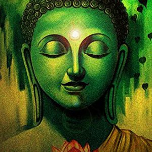 Buddha Meditation Canvas Art Handpainted Painting (Without Frame)
