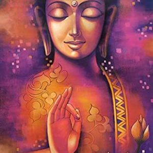 Buddha Meditation Canvas Art Painting Handpainted on Canvas (Without Frame)