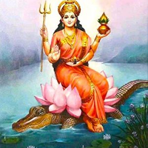 Handpainted Devi Parvati Canvas Painting (Without Frame)