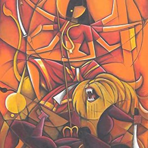 Devi Shakti Oil Painting Handpainted on Canvas A (Without Frame)