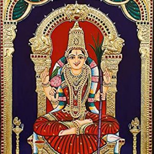 Lakshmi Jee Red Tanjore Painting With Frame